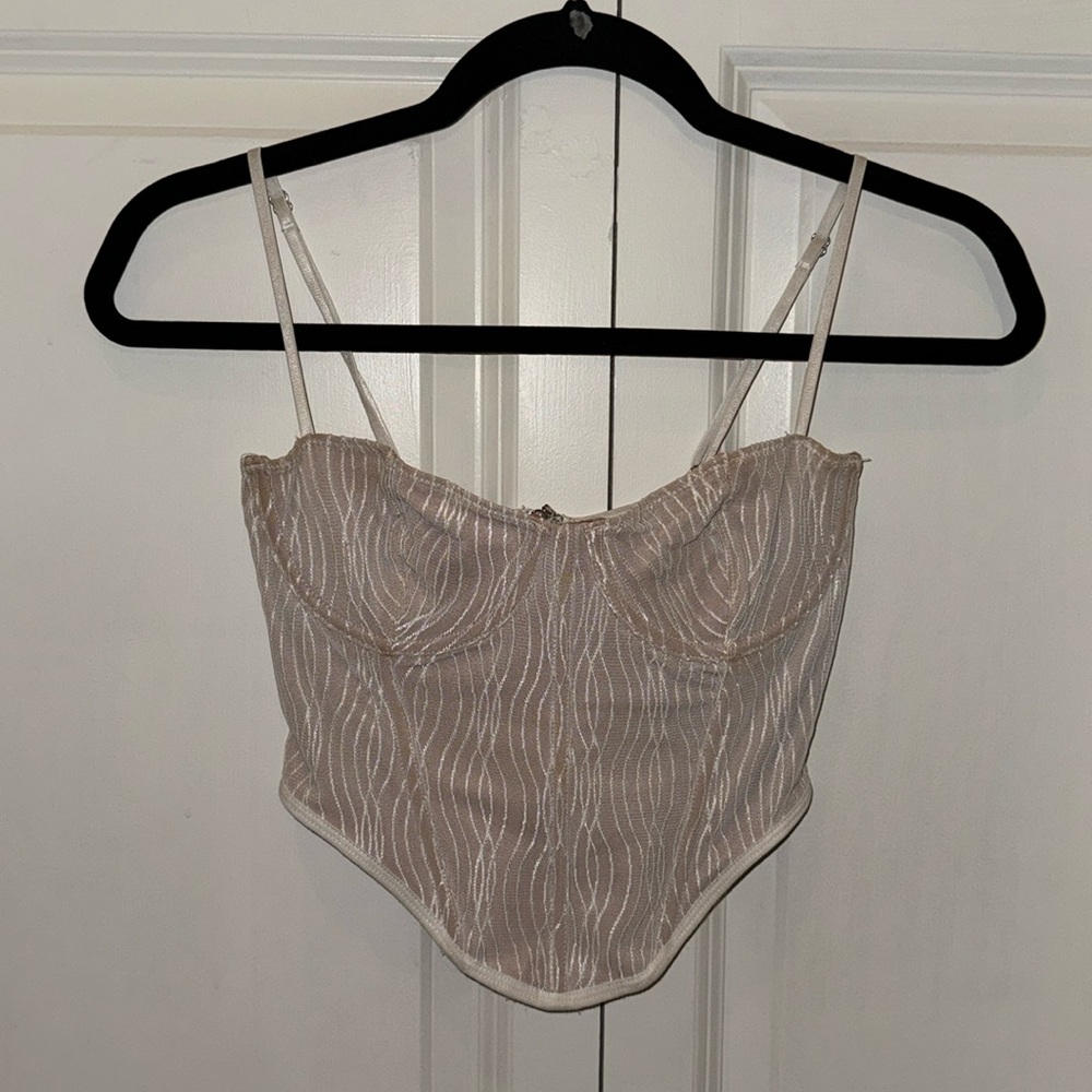 White Fox Corset Top XS